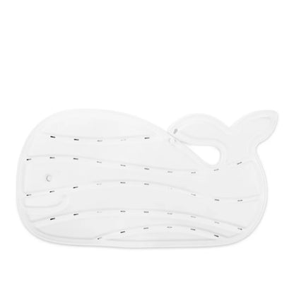 Alfombra blanca con forma de ballena para baño, antideslizante y fácil de limpiar