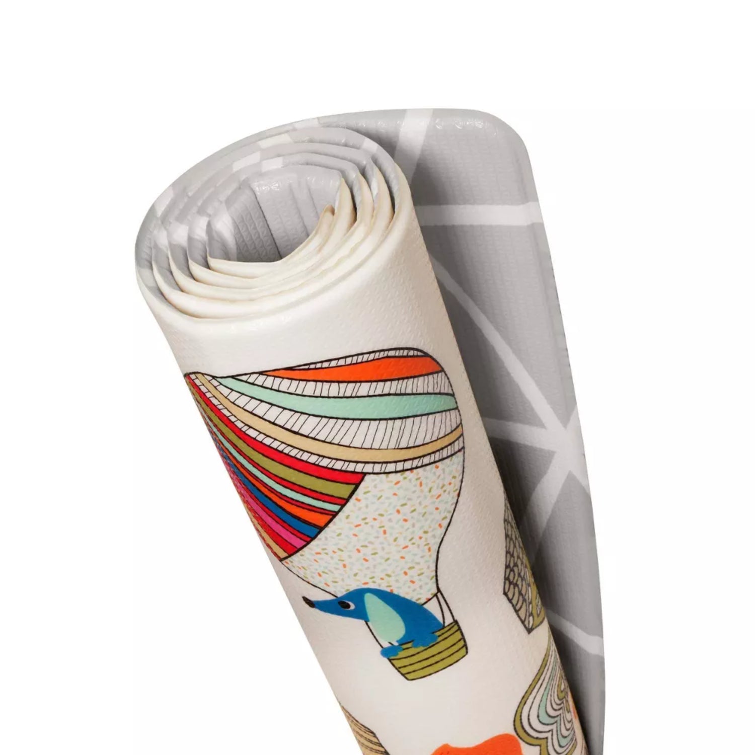 Tapete de juego SKIP*HOP con diseño de globos y colores suaves