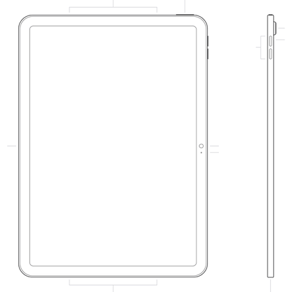 iPad Apple 11 pulgadas WiFi Cellular vista lateral y frontal