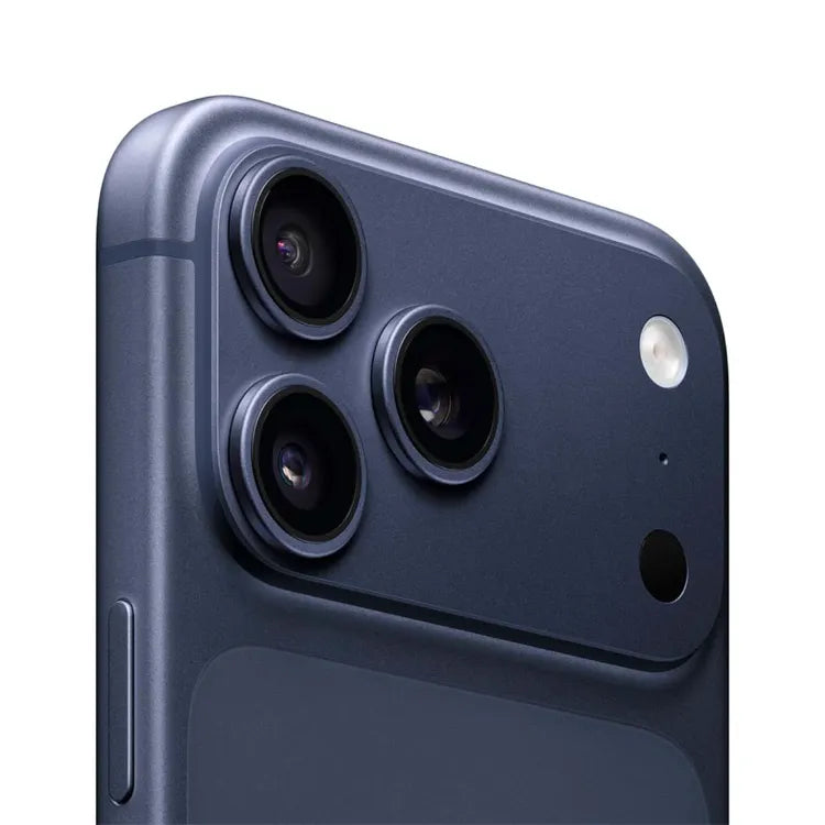 Camara trasera del iPhone 17 Pro Max 256GB azul Honduras con lente triple y diseño elegante