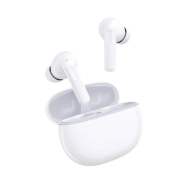 Audífonos HONOR blancos con estuche, vista frontal