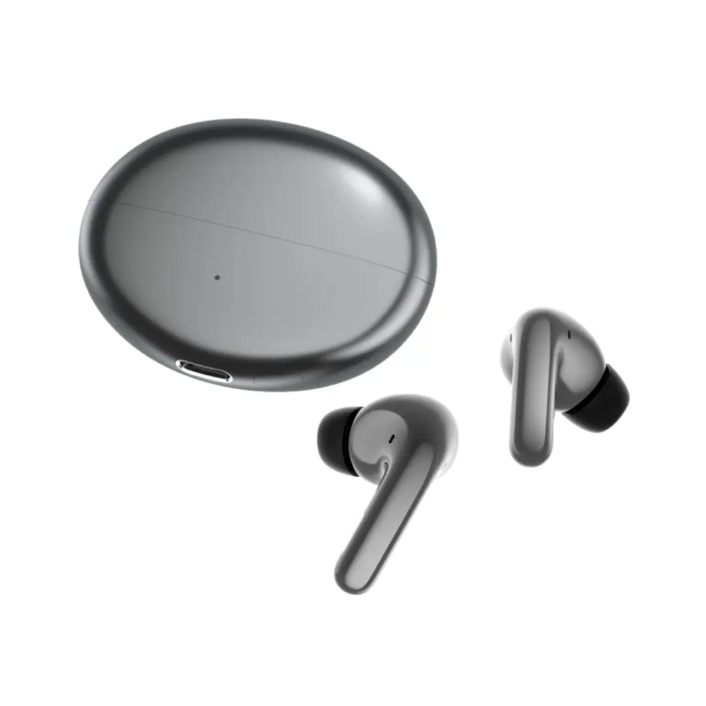 auriculares HONOR gris con estuche, vista frontal y de lado