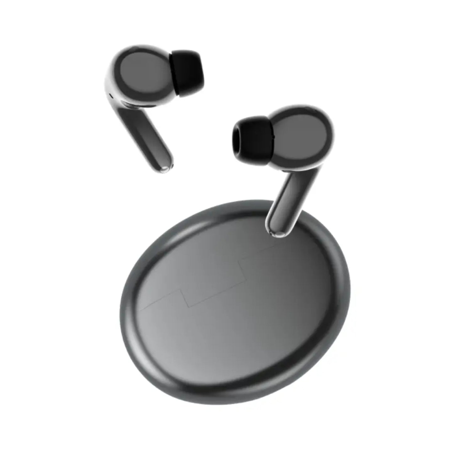 Auriculares HONOR negros en estuche de carga con vista superior