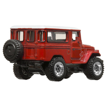 Hot Wheels coche rojo modelo LL030801, vista lateral, juguete para coleccionistas