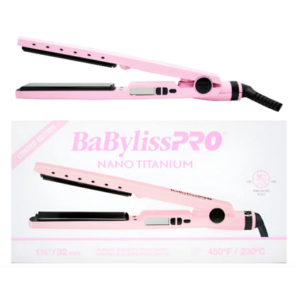 Planchas BABYLISS PRO LL0103 rosa con caja plancha de cabello nano titanium 32 mm 230C acabado profesional