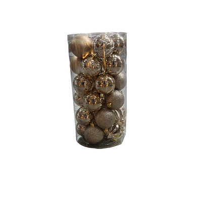 NAV. SET PELOTAS 30 PCS  6CM CHAMPAÑA