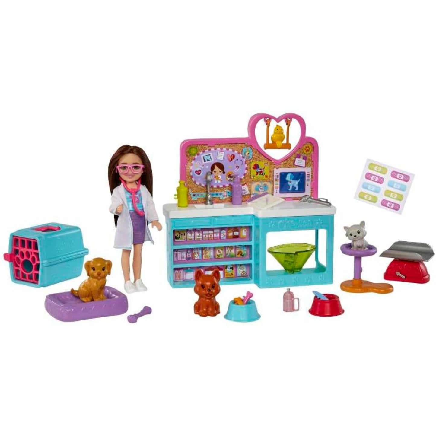 Veterinaria juguete de Mattel con muñeca y accesorios para cuidar animales