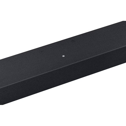 Barra de sonido 20w dolby Samsung LL05 en color negro con diseño compacto y controles táctiles