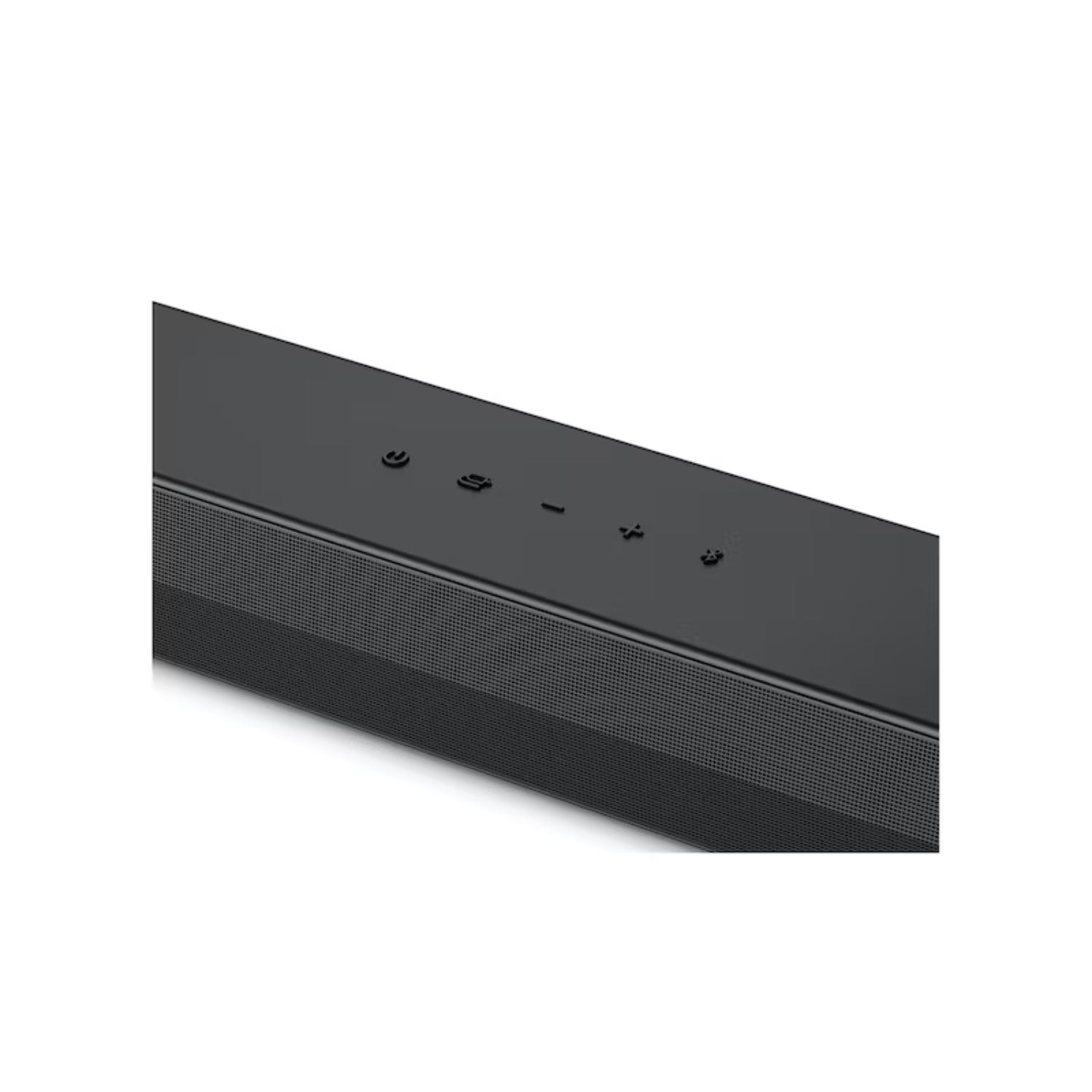 Barra de sonido negra LG, vista superior con controles