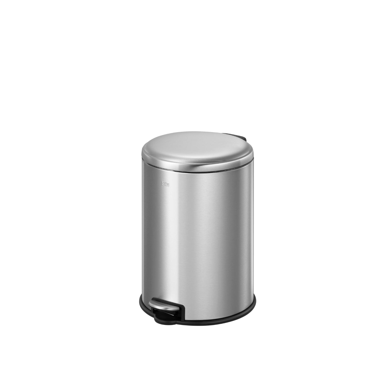 Basurero metálico con pedal EKO modelo LL02 acabado en acero inoxidable para uso doméstico