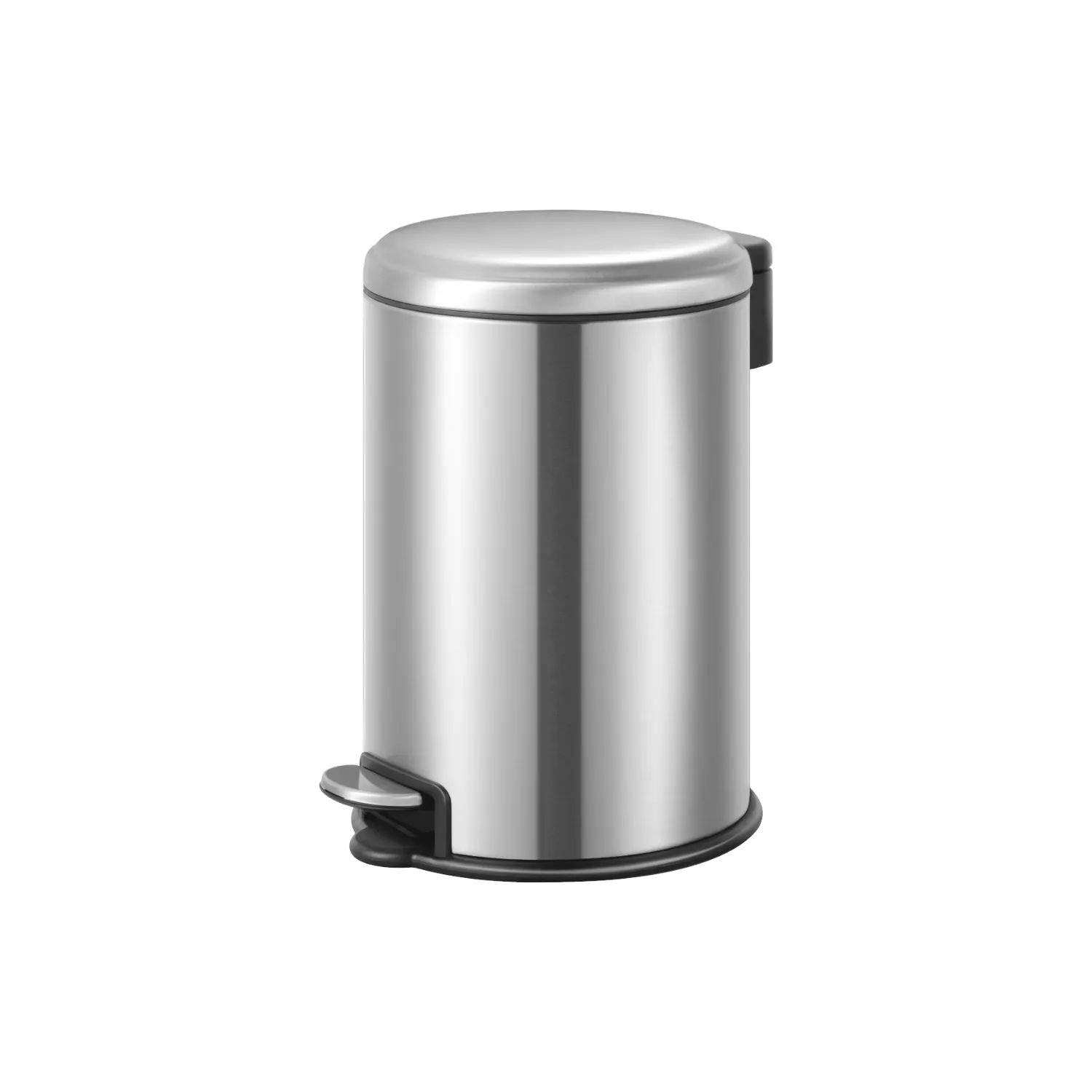 Basurero metálico con pedal de acero inox de EKO para uso doméstico o de oficina