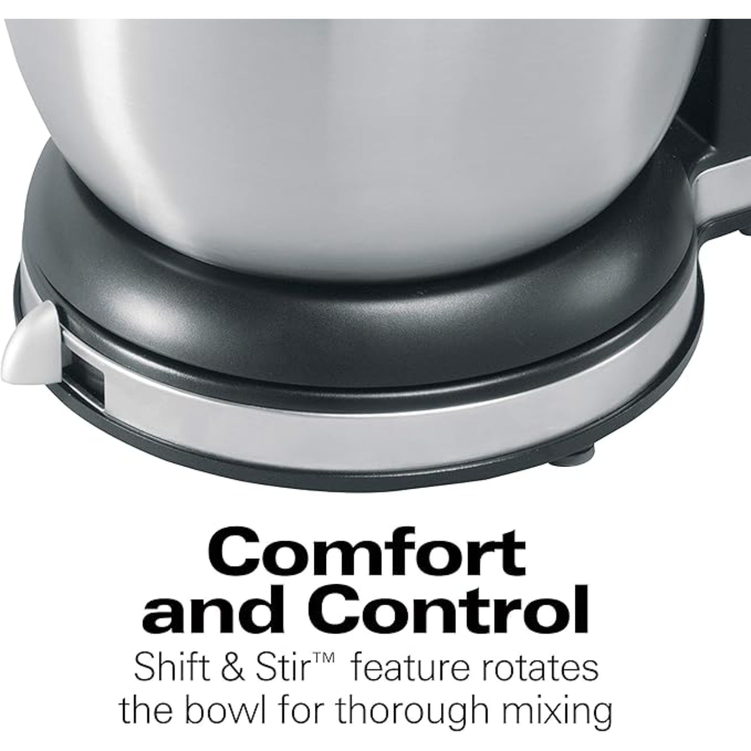 Detalles de la base de la batidora de pedestal acero inoxidable con función Shift and Stir para mezclar eficazmente