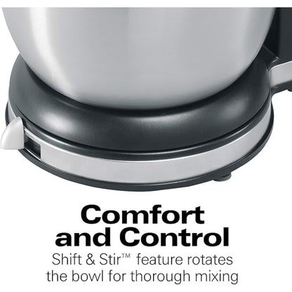 Detalles de la base de la batidora de pedestal acero inoxidable con función Shift and Stir para mezclar eficazmente