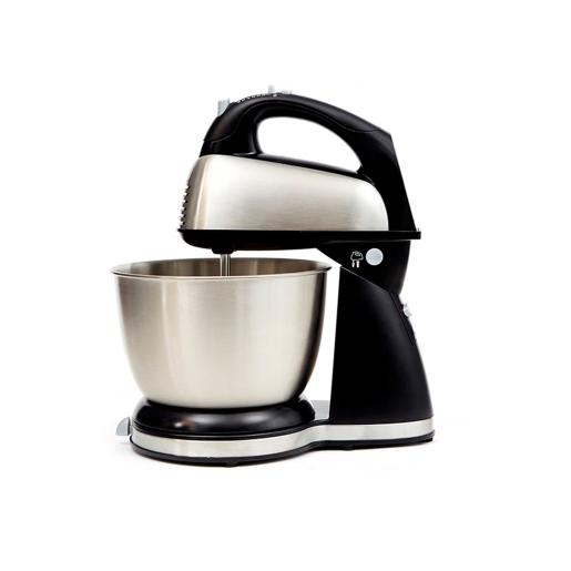 Batidora de pedestal acero inoxidable de HAMILTON BEACH con tazón de mezcla y diseño moderno