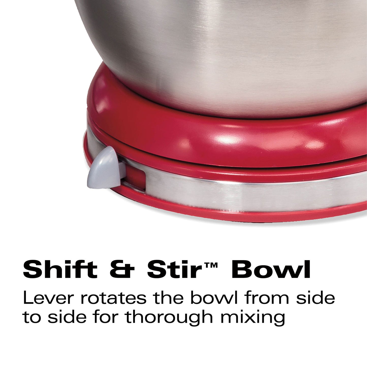 Batidora pedestal roja 3.8 litros de Hamilton Beach con tazón que gira para una mezcla completa
