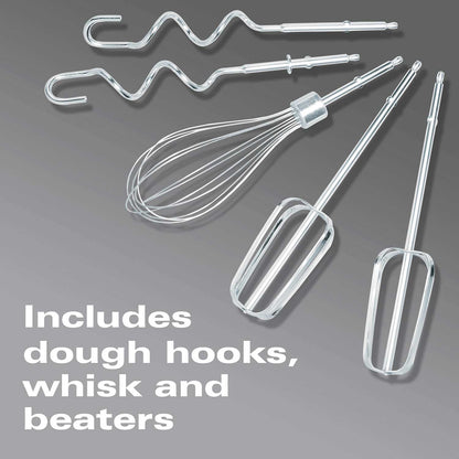 Accesorios de batidora pedestal roja 3.8 litros, incluye ganchos de masa, varilla y batidores