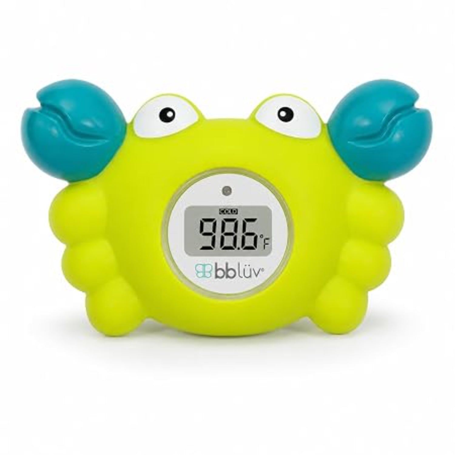 Termómetro de cangrejo amarillo con pantalla digital, ideal para el baño