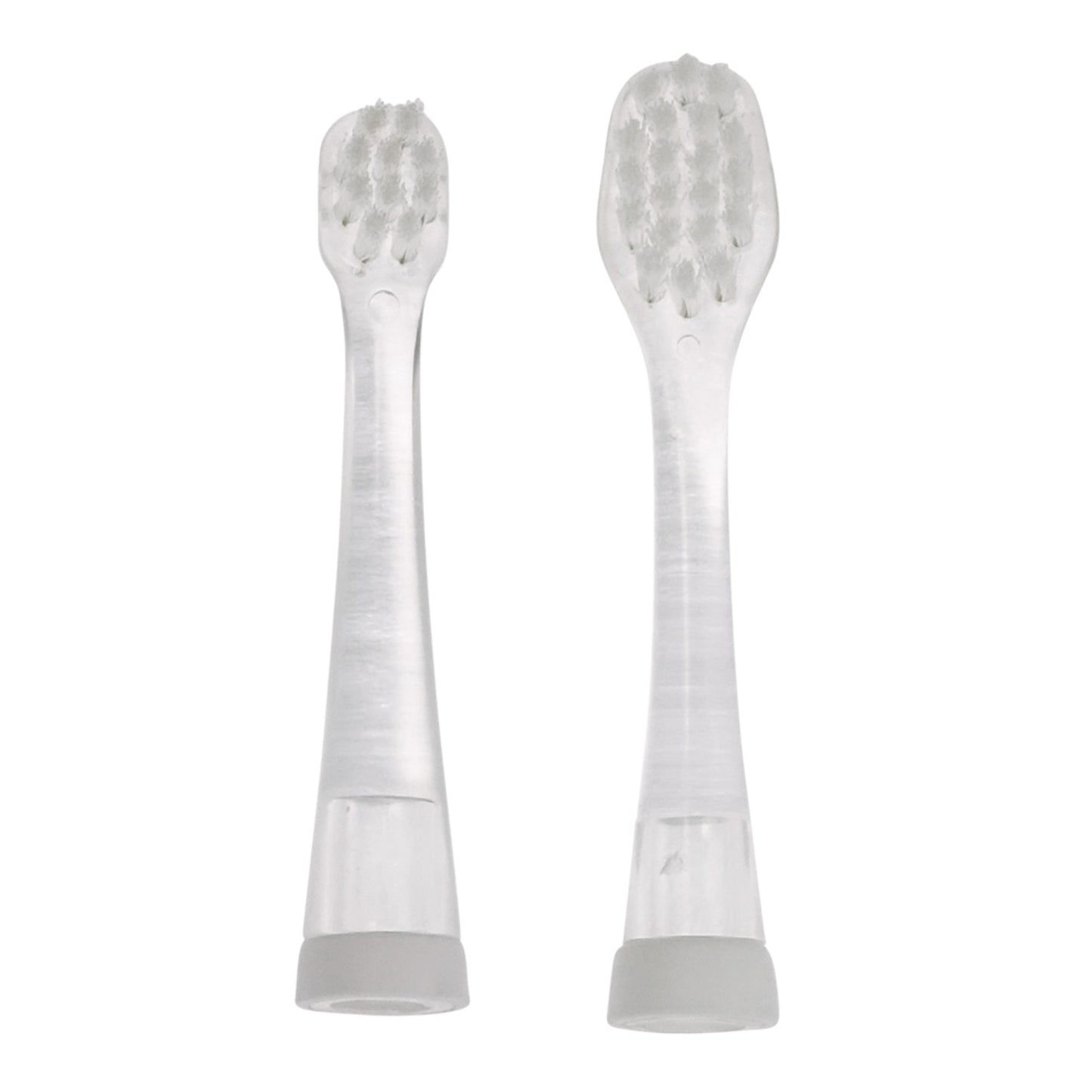 Cepillo BBLUV transparente, vista lateral, accesorios de cuidado dental