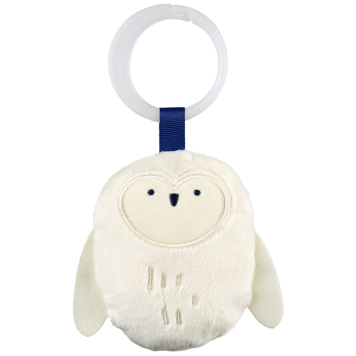 Muñeco suave de búho blanco, juguete para bebé con anillo de sujeción