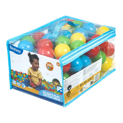 Bolsa de bolas de juego para piscina infantil multicolores con un niño jugando
