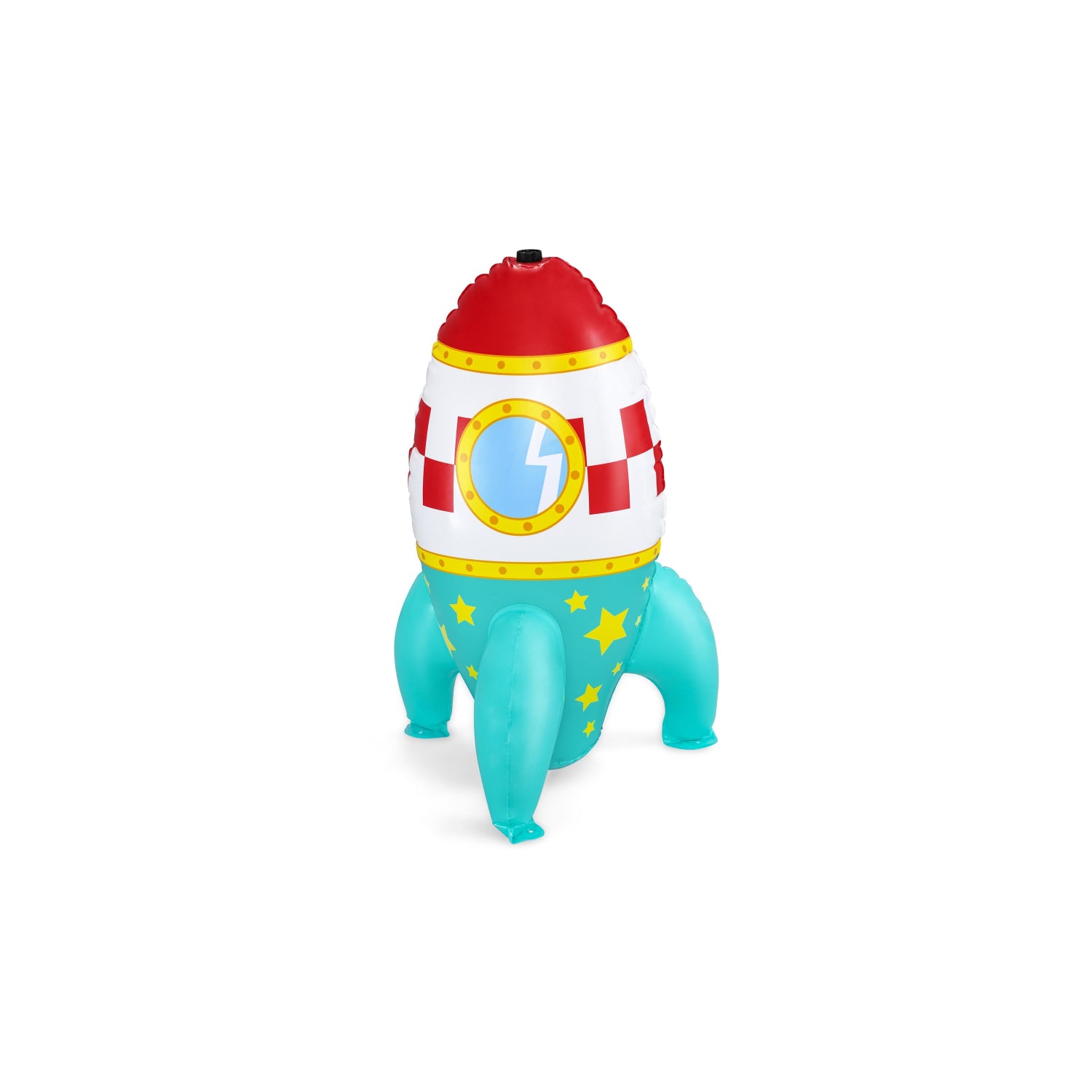 cohete rociador BESTWAY color rojo y azul, vista frontal, ideal para juegos en el agua