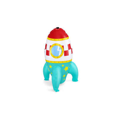 cohete rociador BESTWAY color rojo y azul, vista frontal, ideal para juegos en el agua
