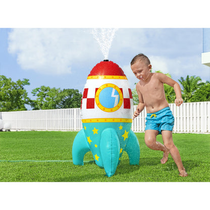 cohete rociador BESTWAY, inflable, jardín, niño jugando
