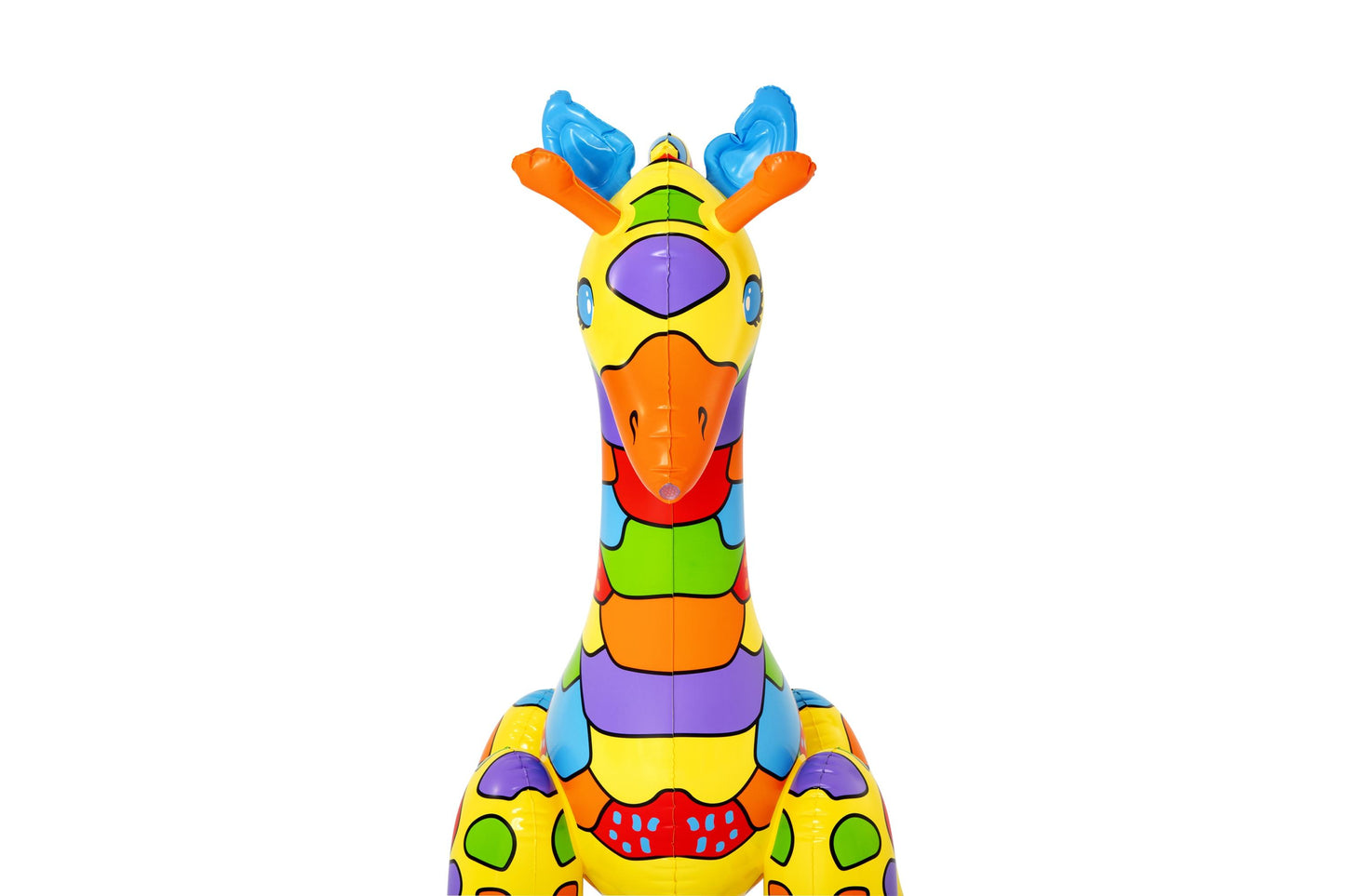 Juguete acuático de jardín Bestway, inflable de jirafa multicolor, vista frontal