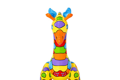Juguete acuático de jardín Bestway, inflable de jirafa multicolor, vista frontal