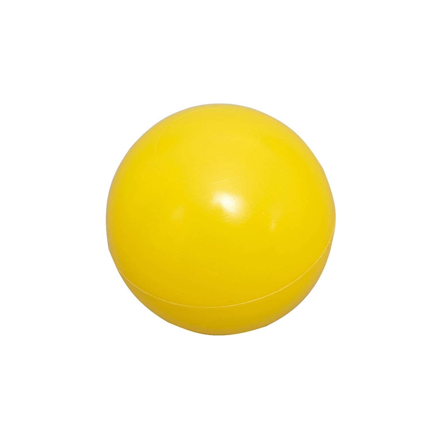Pelota de colores para piscina amarilla, vista superior, ideal para diversión en el agua