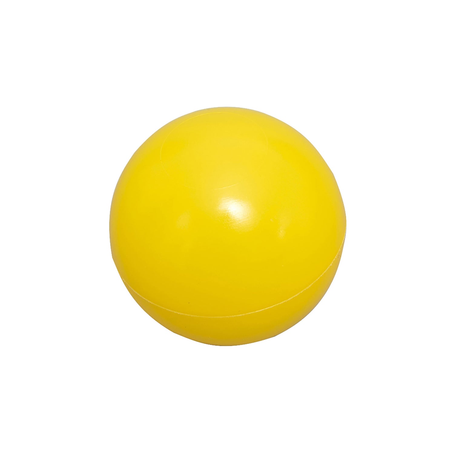 Pelota de colores para piscina amarilla, vista superior, ideal para diversión en el agua