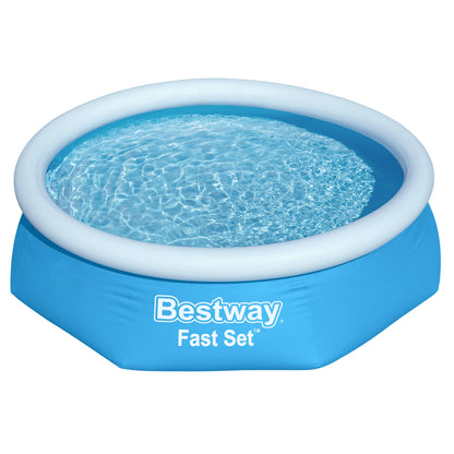 piscina desmontable redonda Bestway Fast Set vista lateral con agua clara