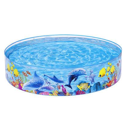 Piscina redonda infantil diseños marinos con colores vibrantes y motivos de animales del océano