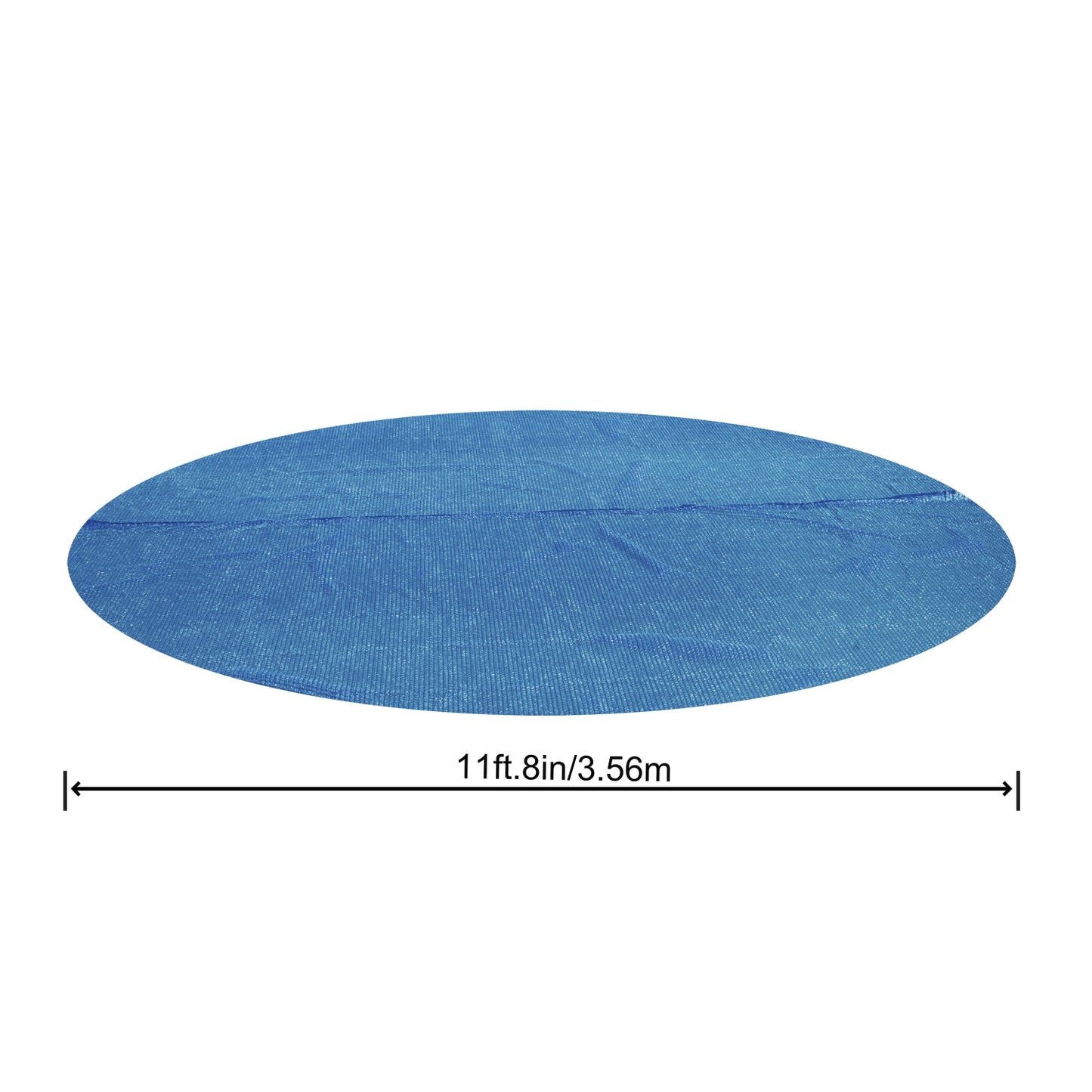 Tapa protectora piscina desmontable azul, vista superior y medidas incluidas