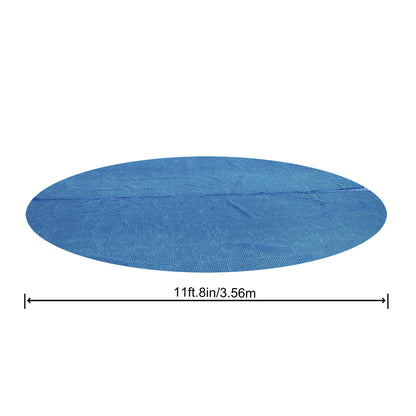 Tapa protectora piscina desmontable azul, vista superior y medidas incluidas