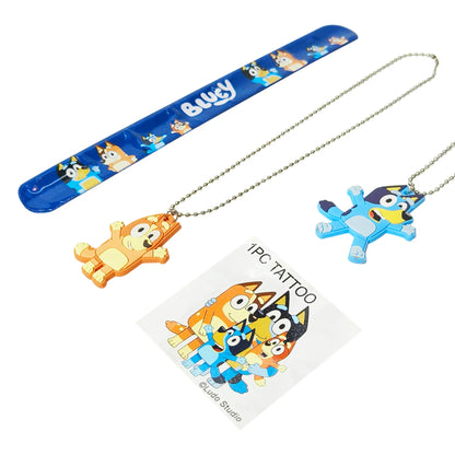 Bluey Surprise Ball con Pulsera, Llavero, Collar y Tatuaje BY004