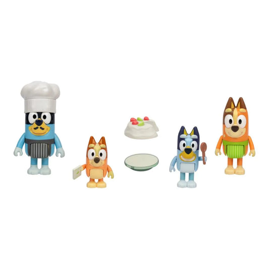 Figuras de Bluey y su familia, juguete de cocina colorido con accesorios