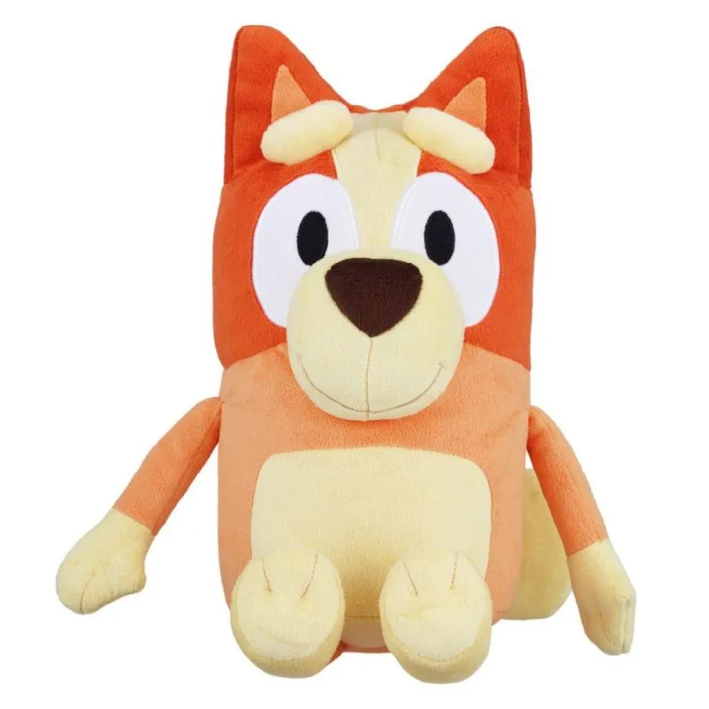 Peluche perro Bluey, naranja, vista frontal, juguete para niños