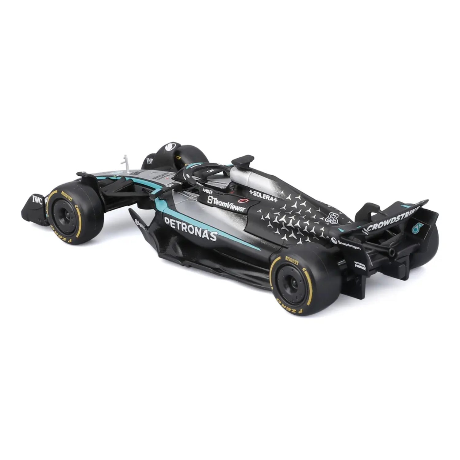 Carro de carreras negro Maisto, vista lateral, modelo detallado y acabado realista