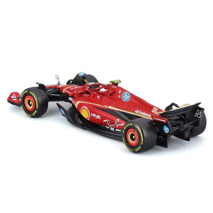 Carro Ferrari rojo, vista trasera, modelo de colección detallado.