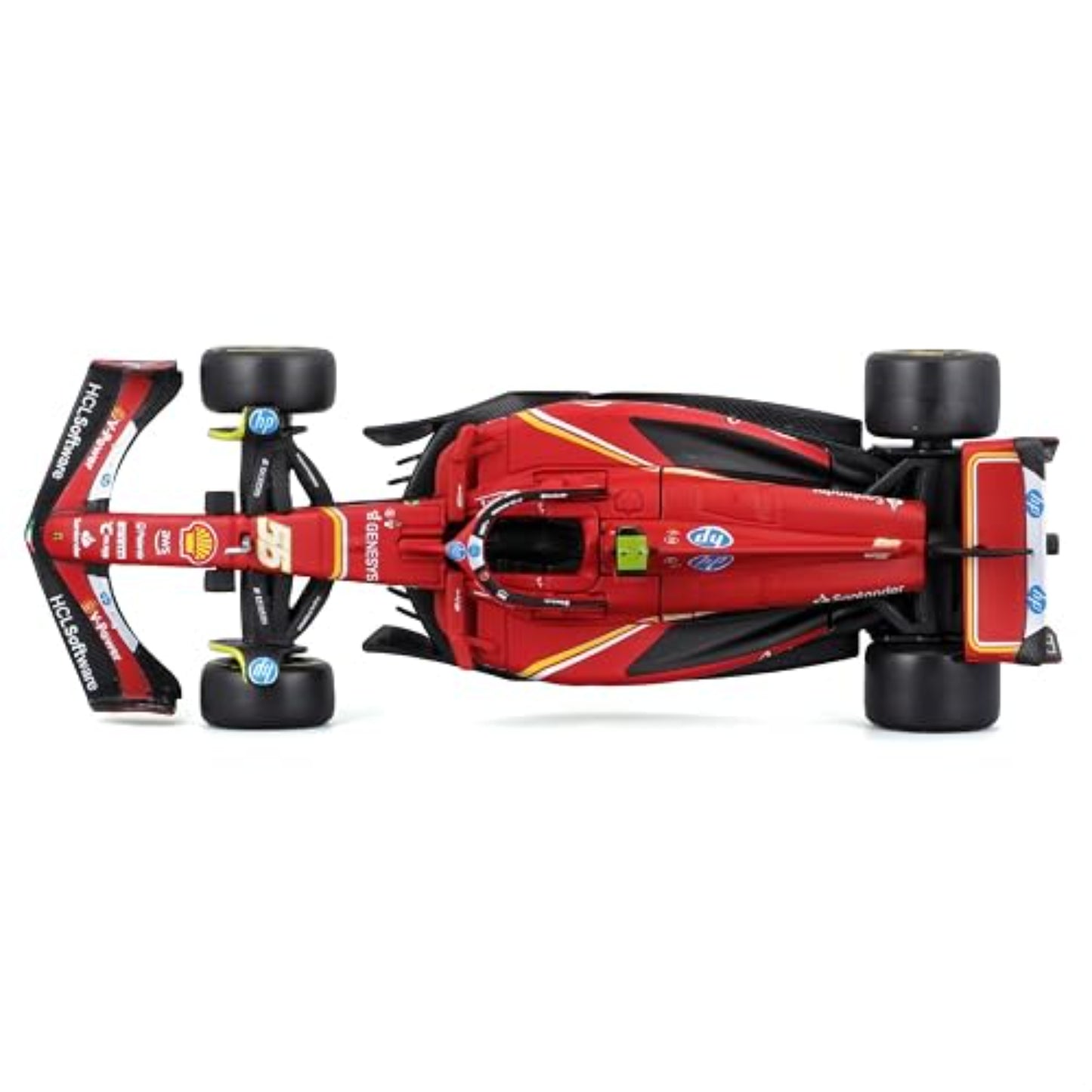 Carro Fórmula 1 rojo, vista superior, modelo detallado de MAISTO