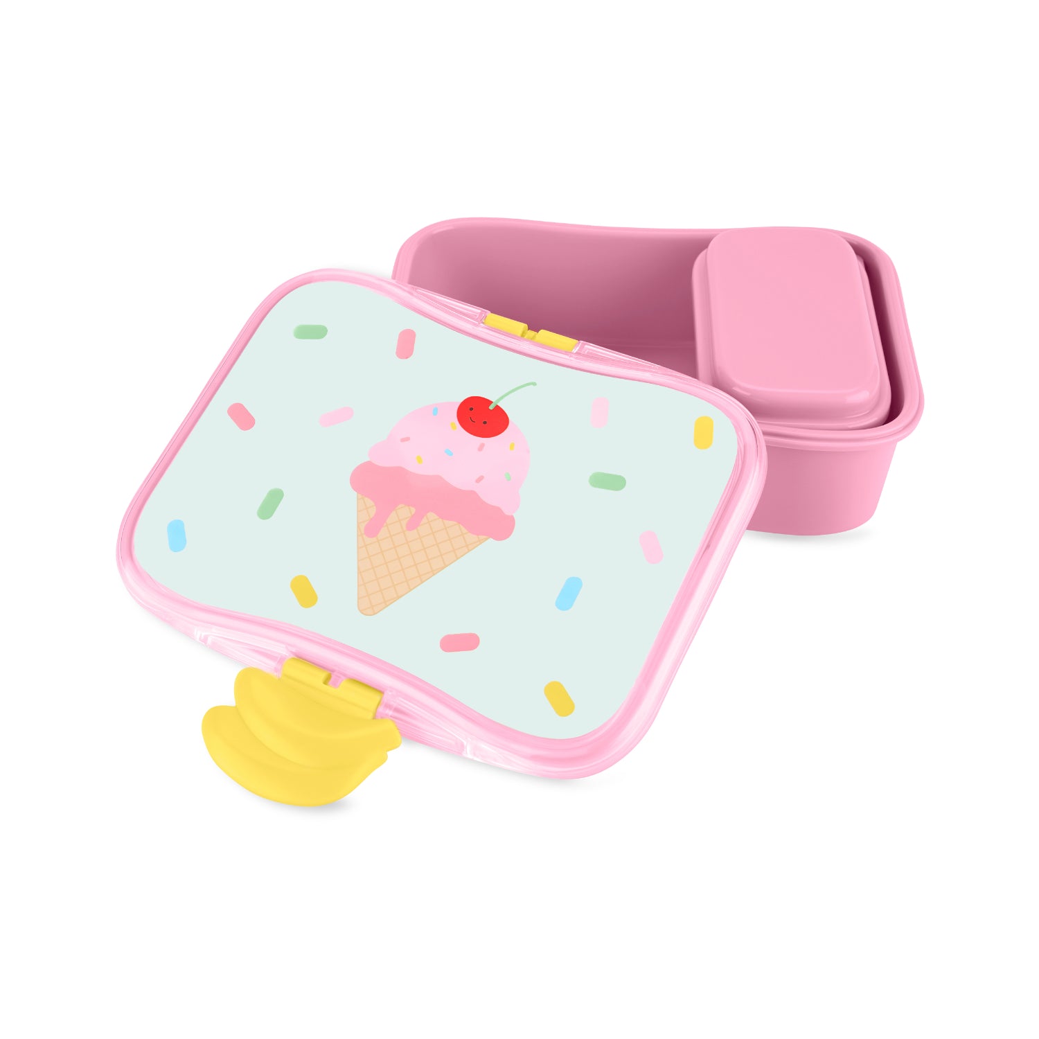 Lonchera rosa SKIP*HOP con diseño de helado y separador interno