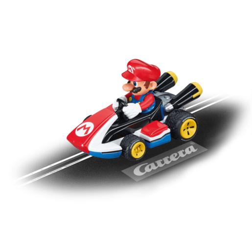 Carrera Mario Kart coche de carreras, modelo Mario, vista frontal en pista