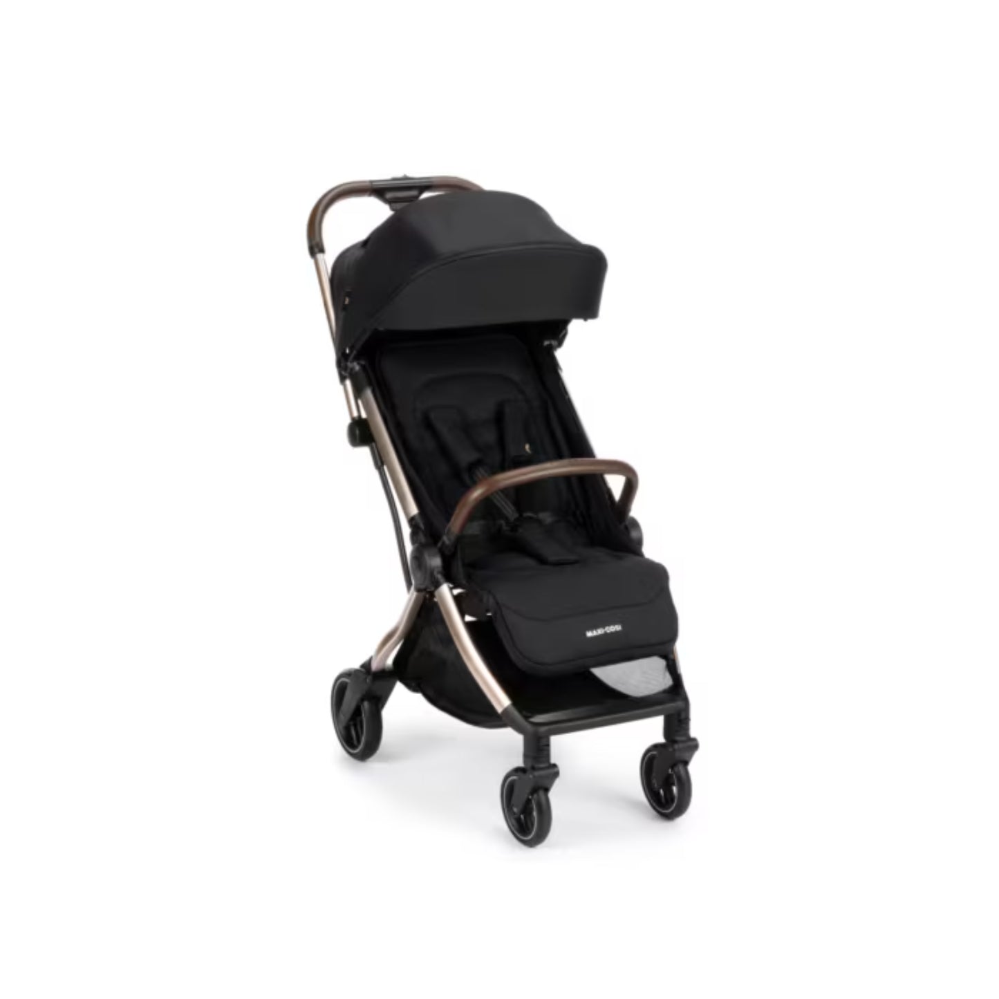 Coche Maxicosi negro lateral, carrito ligero para paseos