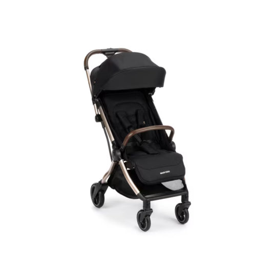 Coche Maxicosi negro lateral, carrito ligero para paseos