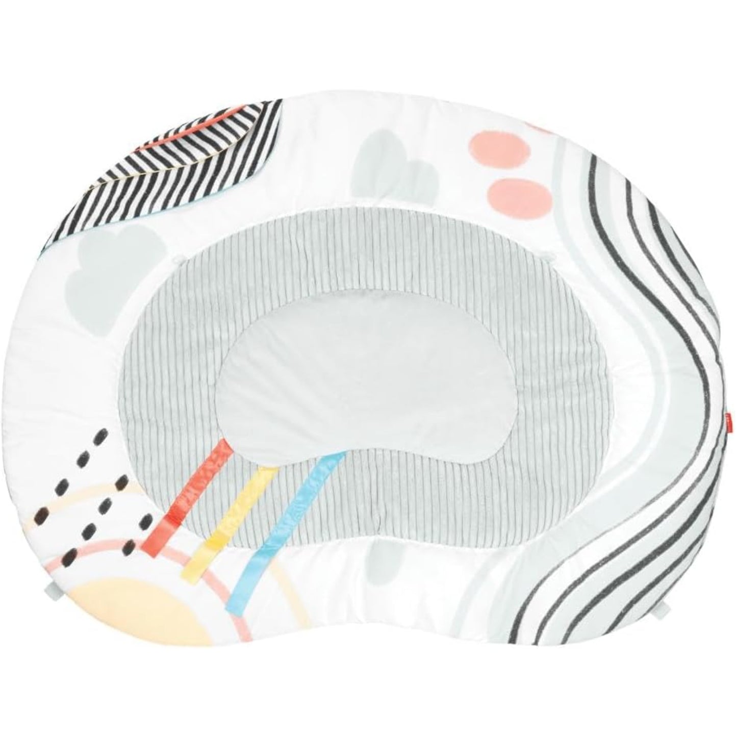 Almohada de lactancia SKIP*HOP con diseño colorido y suave para apoyo en la alimentación