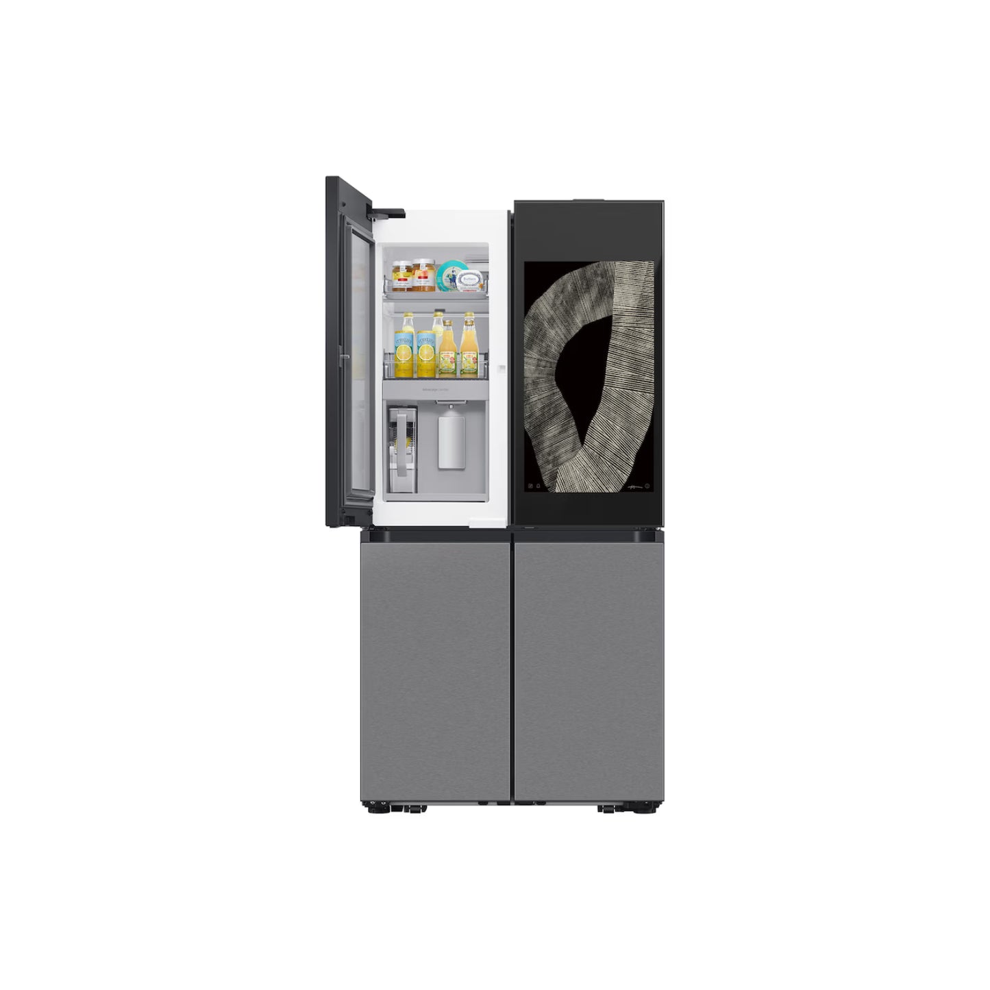Refrigeradora grande SAMSUNG con dispenser y espacio amplio para alimentos, ideal para comprar refrigeradora grande en Honduras.