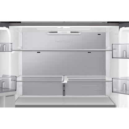 Interior de la refrigeradora grande Samsung con tecnología Metal Cooling, ideal para comprar refrigeradora grande en Honduras.
