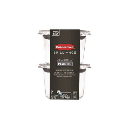 Set 2 Recipientes Rubbermaid 1.2L (5 Tazas) – Sistema Easy Find Lids