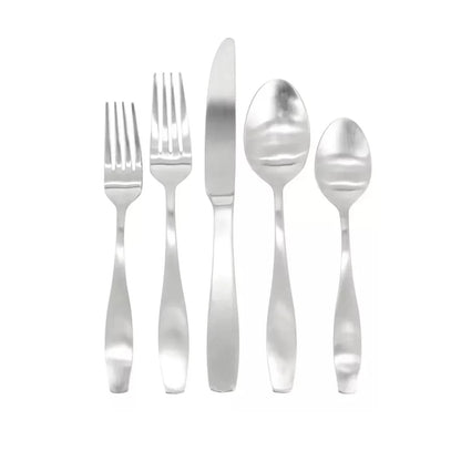 Utensilios de acero inoxidable GIBSON HOME, set de 5 piezas, elegantes y funcionales